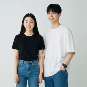 (2개부터 무배) 비침없는 20수 두꺼운 라운드 무지 반팔 티셔츠 순면 흰색 흰티 면티 이너티 레이어드 MY27