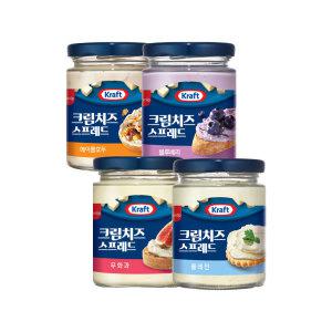 크래프트 크림치즈 스프레드200g 2병 택(플레인/무화과/블루베리/메이플)