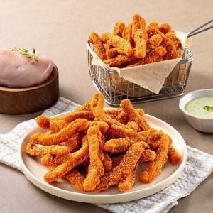푸킹 치킨스틱 1kg 1+1 / 국내산 닭가슴살로 만든 매콤 바삭 치킨스틱
