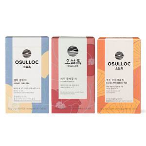 오설록 베스트 티 3종 세트 60입 (삼다꿀배티+제주동백꽃+삼다영귤티)