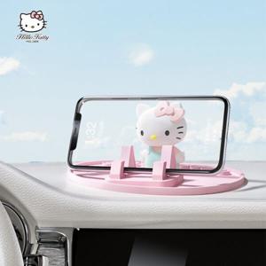 주차번호판/알림판/헬로키티 차량용 주차번호판 거치대 여성 귀여운 논슬립패드 자동차 꾸미기