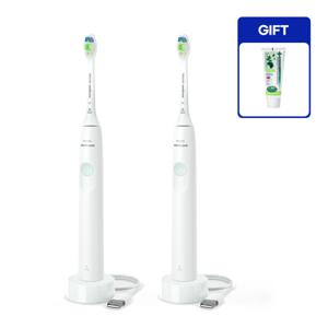 혜택가 5.9만+사은품 증정) PHILIPS 소닉케어 1100 시리즈 화이트민트 HX3641/41x2set