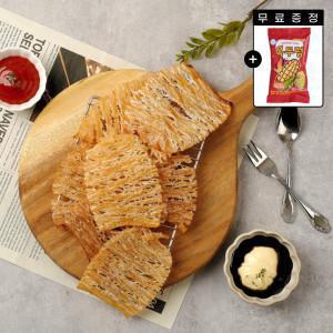 (신선집중)  1+1 몸통 맥반석오징어 구이 150g(7~10미) 2팩 (무료증정) 옥두렁 불닭맛40g