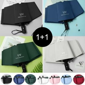 1+1 자외선차단 양우산 3단 접이식 자동 우산 답례품 단체 기념품 인쇄
