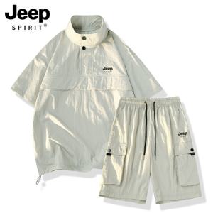 JEEP 남성 여름 아노락세트 자외선 차단 운동복 상하의세트