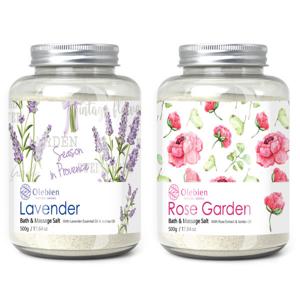올레비엔 바스 마사지 솔트  라벤더 500g+로즈가든 500g