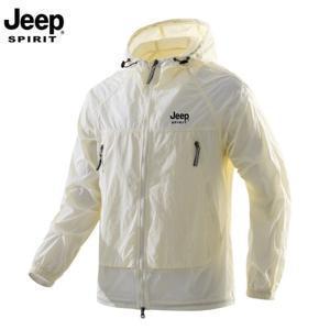 JEEP SPIRIT 고품질 자외선 차단 의류 남성용 여름 캐주얼 얇은 윈드브레이커 재킷