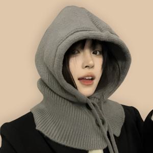 1개+1개 투버튼 바라클라바 후드 니트 방한 모자 넥워머 목토시 4color 한파 시즌 초특가 EVENT