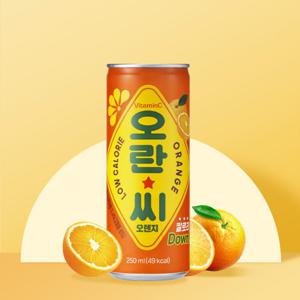 오란씨 캔 250ml 30입 오렌지 저칼로리 천연과즙 비타민C