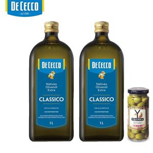 데체코 엑스트라버진 올리브오일 클라시코 1L X 2병 올리브유 + 이바라 마늘 올리브 240g 1병 증정