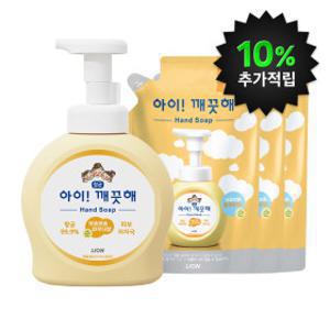 (10%캐시적립)아이깨끗해 핸드워시 순향 용기 490ml 용기 1개+450ml 리필 3개