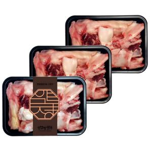 한우 스지 500g 3팩 몸보신 사골 곰탕용 소 힘줄 도가니탕 보신용 투뿔 소고기 3+1 국거리 증정