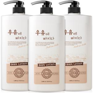 우유에빠지다 고보습 바디로션  산양유 밀크 우유 1000ml 3개 대용량