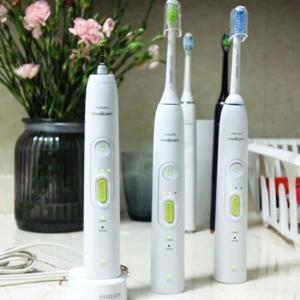 전동칫솔필립스오리지널 전동 칫솔 HX8910 Sonicare 방수 2 가지 모드 3 중간 강도 화이트 그린