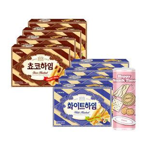 초코하임 142g 4팩+화이트하임 142g 4팩 +크라운 슬림티슈
