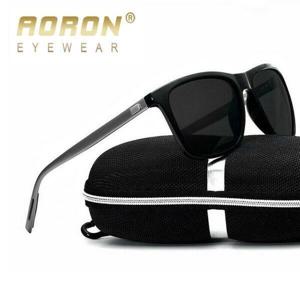 빅사이즈 대두 머리큰 AORON-남성용 편광 선글라스 클래식 스퀘어 UV400 미러 알루미늄 다리 안경
