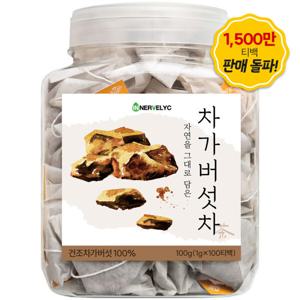 차가버섯차 100티백 1500만 티백 판매 돌파 친환경 필터