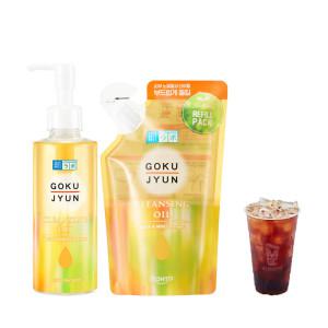 하다라보 고쿠쥰 클렌징 오일 200ml+리필팩 180ml (+메가커피 아메리카노)