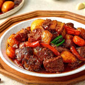 국내산 한돈 꽃돼지 뼈없는 가마솥 순살 왕 삼겹 갈비찜 600gx4팩 (총 2.4kg) / 진짜 초특가