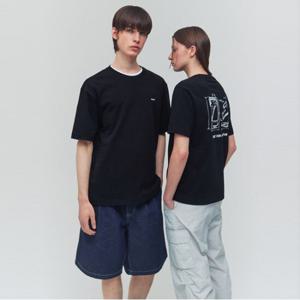 [FILA] 면혼방 카라비너 그래픽 반팔티 (FS2RSG2133X_BLK)