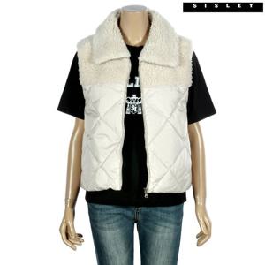 [시슬리] 양모 포인트 구스 누빔 베스트 SAPDA2341_BG