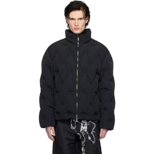 25 SS 버버리 남성 블랙 EKD 프레스톤 패딩 다운 재킷 251376M178000