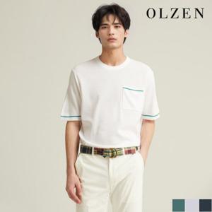 [올젠] 솔리드 라운드 반팔 니트 (ZAD2ER1903)