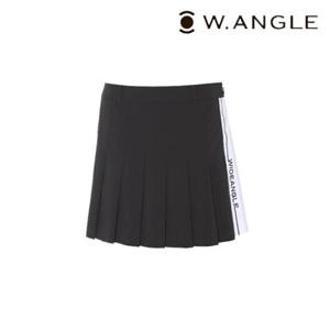 [와이드앵글] WWM23Q19Z1 CO 사이드 배색 플리츠 큐롯 L (Black)