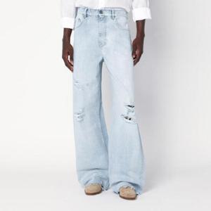 GOLDEN GOOSE Light blue jeans in distressed denim GMP02083P001850/Q_GOLDE-50134
