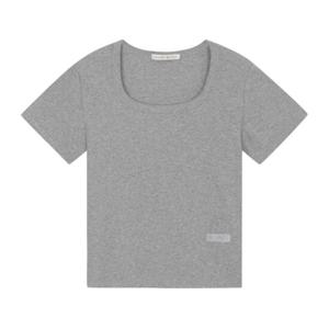 [르샵]25l2l25jts070u스퀘어넥 골지 반팔 티셔츠