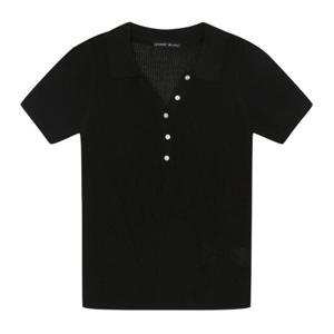 [르샵]25l2l25kpo240u오픈 카라 골지 반팔 니트