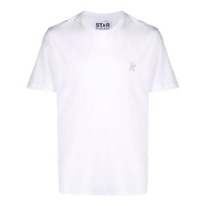 25 SS 골든구스 글리터 로고 프린트 반소매 티셔츠 GMP00880P000594 TP435289550