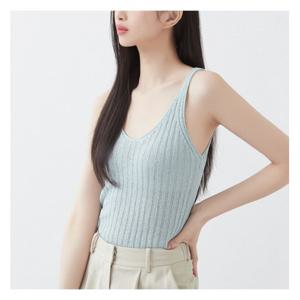 [미쏘]브이넥 골지 나시 스웨터 (MIWKAC611T-T)
