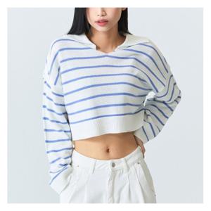 [미쏘]카라 스트라이프 풀오버 (MIWKAC416T-T)
