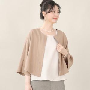 애비뉴투지 엄마옷 린넨 후레야 A라인 여름 7부 8부 숏 자켓 J06522