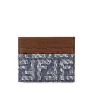 FENDI Embroidered denim card holder 8M0445AUT4 F1SXQ