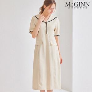 [매긴]마린 카라 라인 린넨 원피스_M5M1OP3390