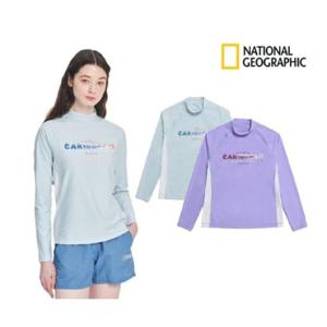 내셔널지오그래픽 N232WRG440 여성 배색 컨셉그래픽 긴팔 래쉬가드 (기본핏)