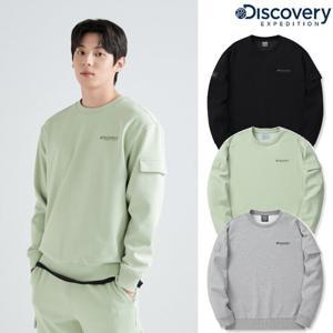 디스커버리 [택가 79000원] 24SS 이월/할인 남성 여성 공용 커플 카고포켓 트레이닝 맨투맨 DXTR29041-DXNW