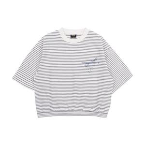 [블루테일]스트라이프 크랍 스웨트셔츠AYA8TS02IV