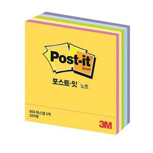 3M 포스트잇큐브노트파스텔CT-33(45장 5색상 76x76mm)