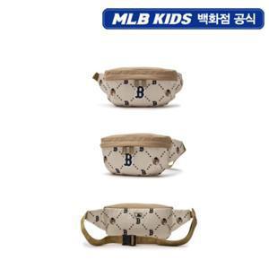 [MLB키즈] 다이아 모노그램 모노베어 배색 힙색 (7AHSC015N-43BGD)