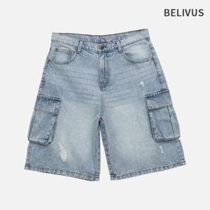 빌리버스 남자 빅사이즈 반바지 데님 버뮤다 팬츠 카고 바지 BWS089
