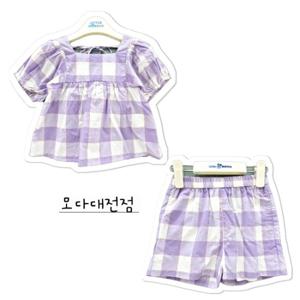 [리틀밥독]바비디부 ㅡW보라골드체크SET  H242MWP0304
