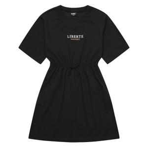 [에꼴리에][에꼴리에] 여아 레터링 반팔 원피스 21B5851_BK