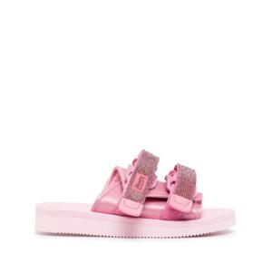 25 SS 블루마린 블루마린 X 수이코크 라인스톤 장식 슬라이더 샌들 P366R001A TP432189985