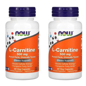 NOW Foods 나우푸드 L-카르니틴 500mg 60베지캡슐 2팩
