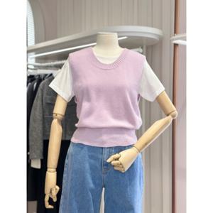 올리브데올리브 (OK4SV177) 데일리아이템 V넥 니트베스트 OLIVE  DES  OLIVE