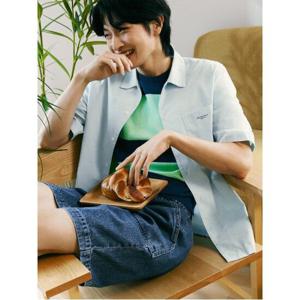 [빈폴멘] 코튼폴리 솔리드 5부 소매 셔츠  그린BC4365N03L