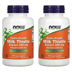 Now Foods 나우푸드 더블스트랭 실리마린 밀크씨슬 300mg 100베지캡슐 2팩 Milk Thistle